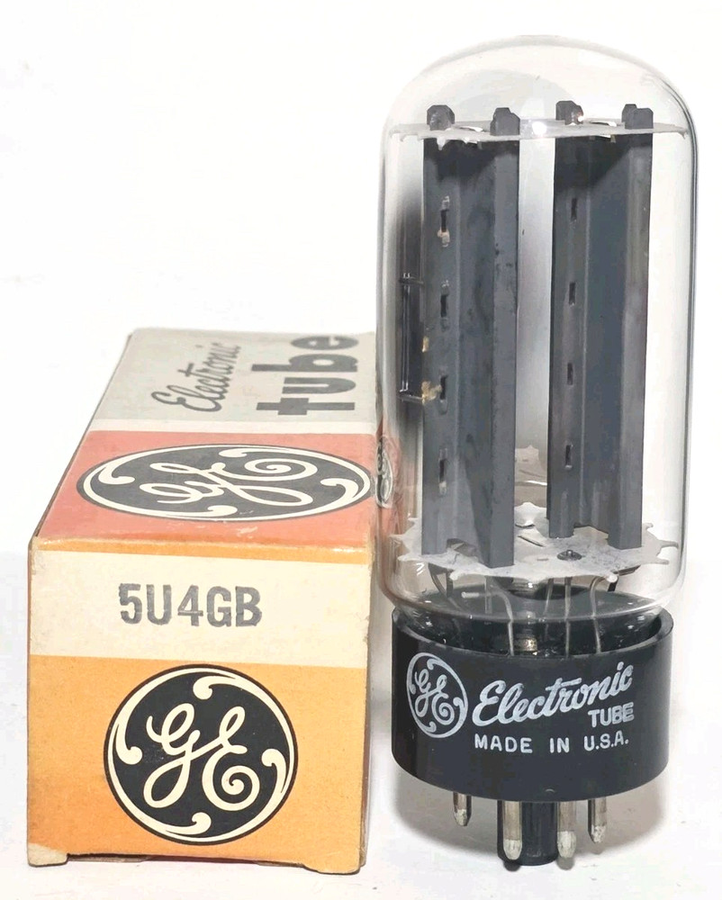 1 1965 GE 5AS4A / 5U4GB D Getter Vacuum Tube Tested NOS On TV 7