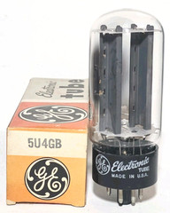 1 1965 GE 5AS4A / 5U4GB D Getter Vacuum Tube Tested NOS On TV 7