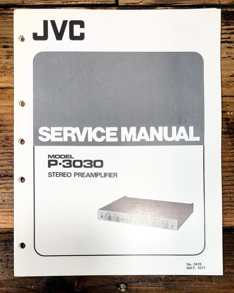 JVC P-3030 Preamp / Preamplifier Service Manual *Original*
