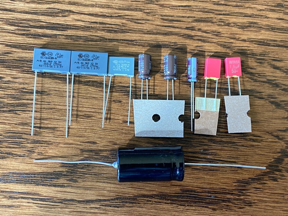 Dual CS 721 Recap Kit Capacitors Turntable Speed Repair Set w/ Safety Caps