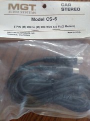 Rare Vintage Car Stereo Cord Model Cs-6, 5 pin. 6.6 feet. -Brand New-SHIPS N 24