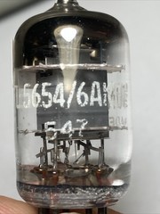 MATCHED PAIR Red Tip JTL-5654 / 6AK5W Audio Vacuum Tubes TV-7 TESTED