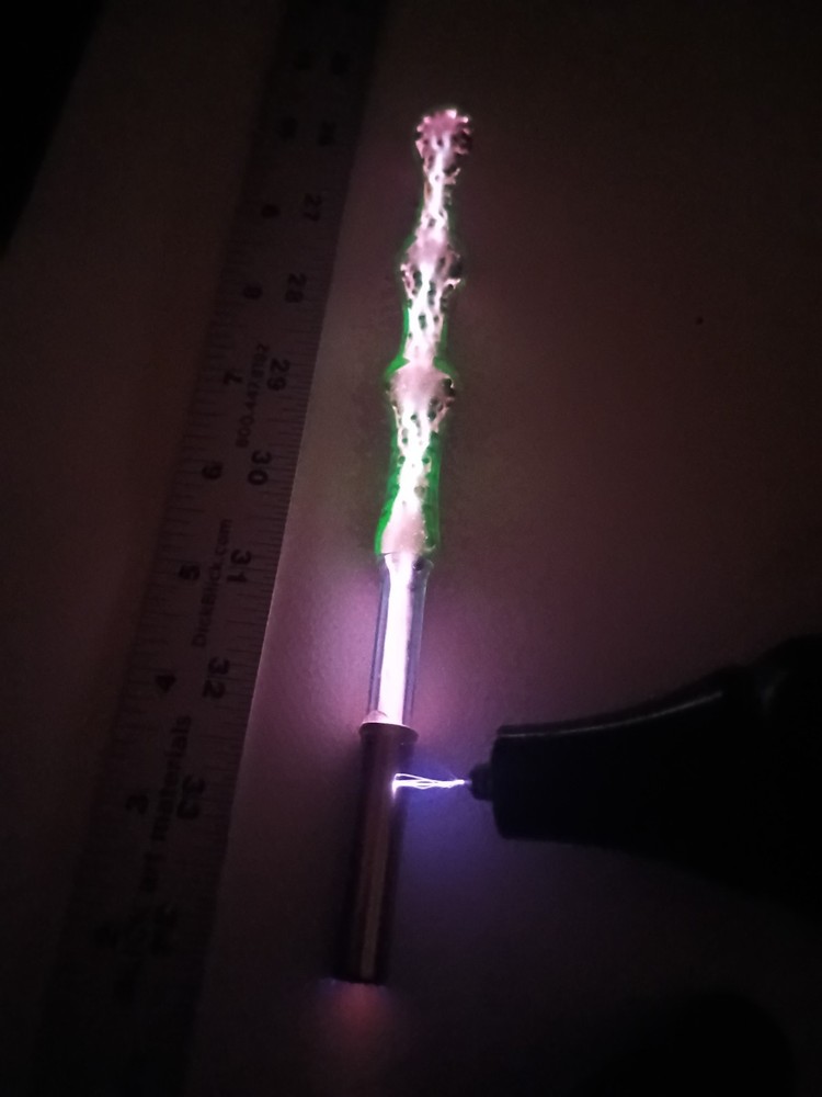 Uranium Glass Rare Element Ampule Violet Wand Tesla Coil Vacuum Tube Bulb