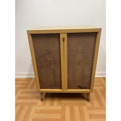 Vintage Zenith High Fidelity Record Player Console Mid Century Modern Cabinet 50