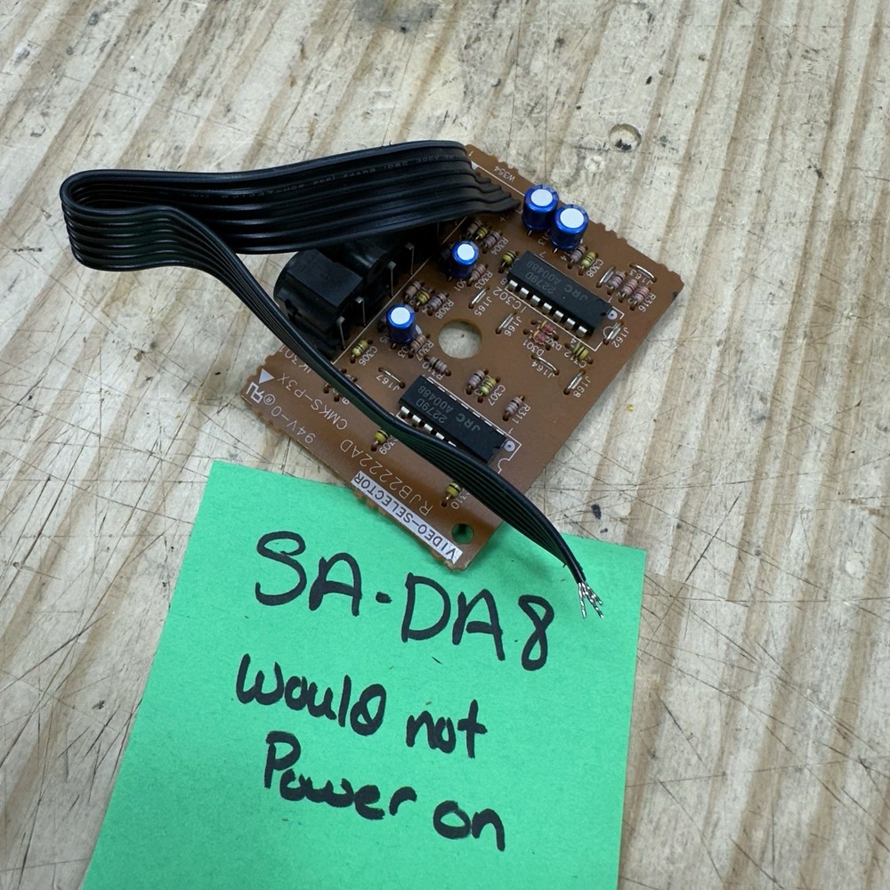 Technics SA-DA8 SA-DA10 Parts READ DESC – S-Video Switching Board