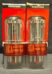 RCA 5692 6SN7 GT TUBE 1960s 10,000 HOUR RED BASE MATCHING SET NIB