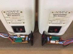 Pair of Mini Advent II  Indoor/Outdoor Speakers W/ Extra Crossovers. Tested