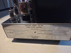 McIntosh MC-240 Tube Amplifier (1960)