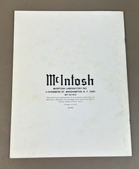 Mcintosh C32 Preamplifier Owners Manual D-1481