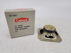 Vintage Calrad 20-232 3.5″ Square Frame PM Speaker 8 Ohms 3 Watts
