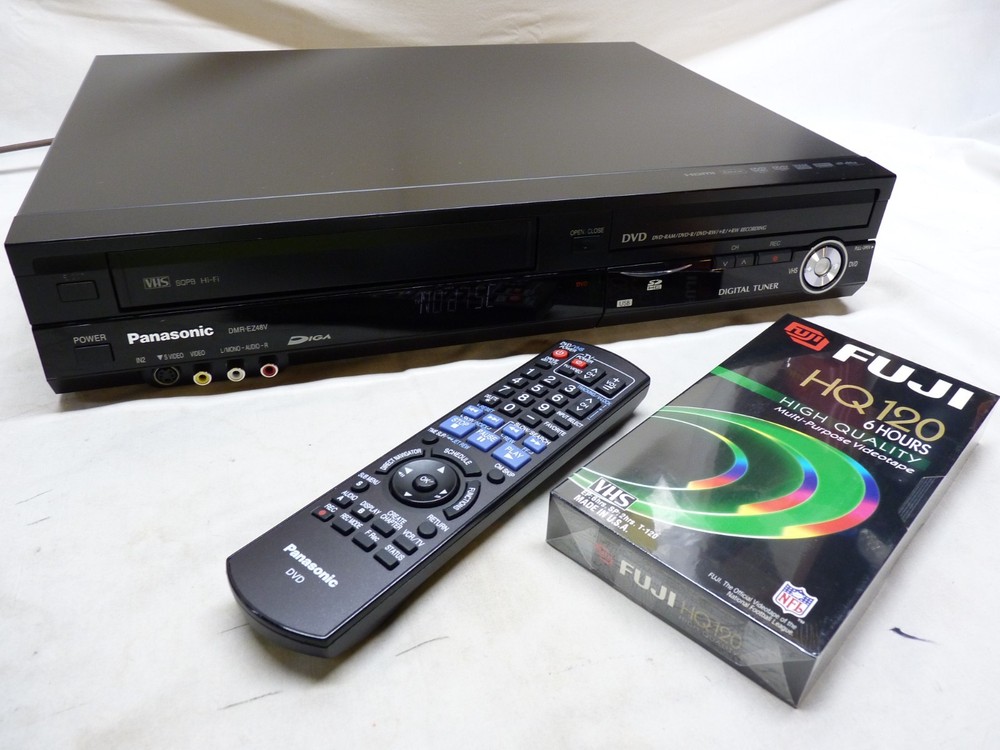 PANASONIC DMR EZ48V HiFi VCR DVD Player Recorder w/Remote HDMI *SEE VIDEO * Nice