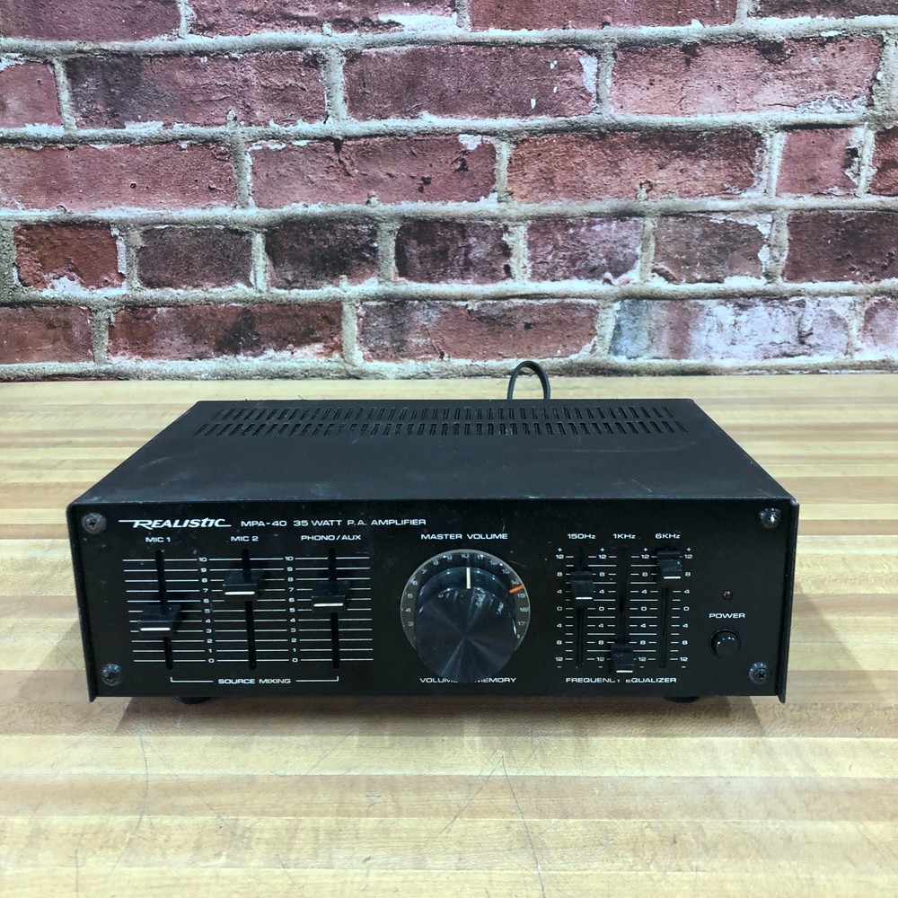 Realistic MPA-40 35-Watt PA Amplifier-Tested And Works!