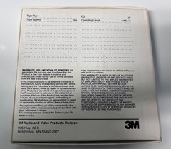 NEW blank 3M recording tape 1/4 in. 600ft. PR5 908 audio mastering tape