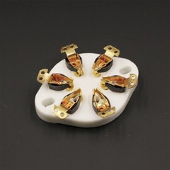 2pcs 6Pin socket, golden tube socket