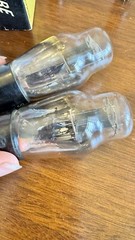 Pair Type VT 37 ST Bottle Globe Black Plate Power Tubes Sylvania SC251A SC966P