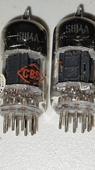 Pair Marconi 5814 Bent [] Getter Silver Plate Tabs Pewter Black Plates