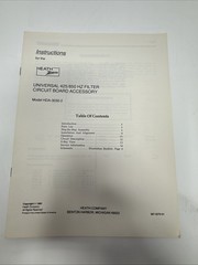 Heathkit HDA-3030-2 425/850 Hz Filter Circuit Board Accessory Manual + Pictorals