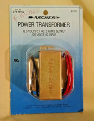 Power Transformer Archer 273-1511A Radio Shack Tandy Taiwan New NOS 12.6V 3 Amp