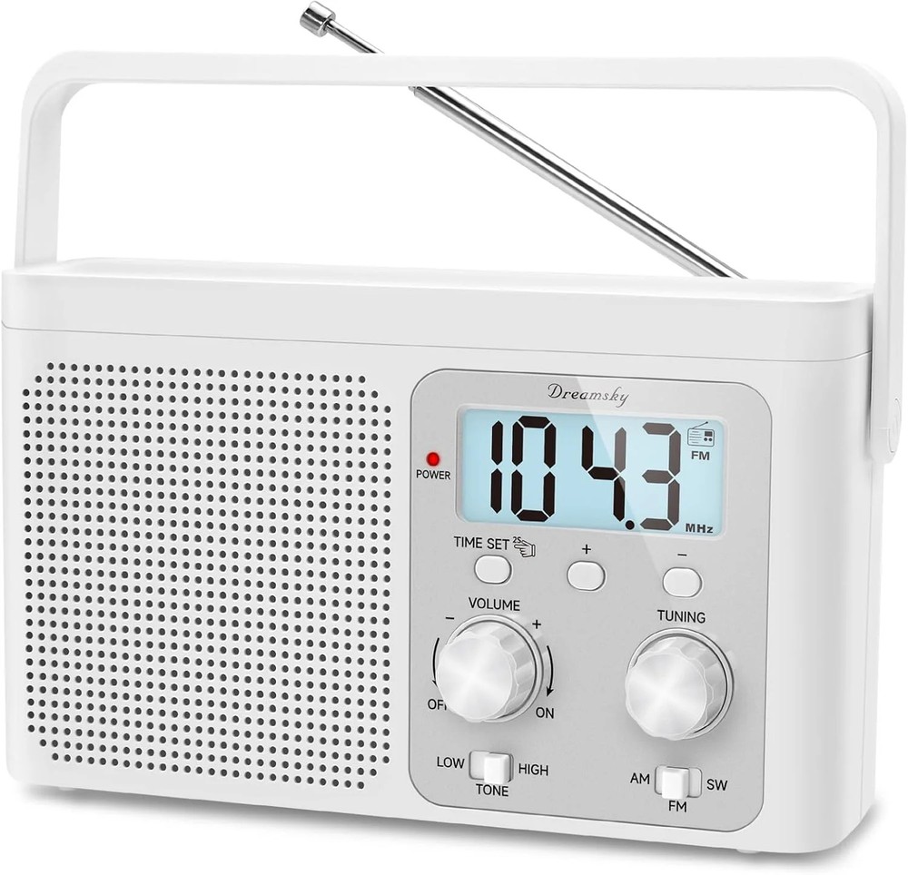 DreamSky AM FM Radio Portable – Shortwave Radio Battery Powered or Plug in Wall