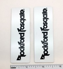 Rockford Fosgate Speaker Badge Logo Custom Made Aluminum Pair