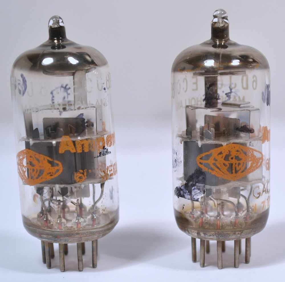 6DJ8 AMPEREX 6922 ECC88 TRIODE MATCHED 90% GLOBE HOLLAND AUDIO AMPLIFIER TUBE S