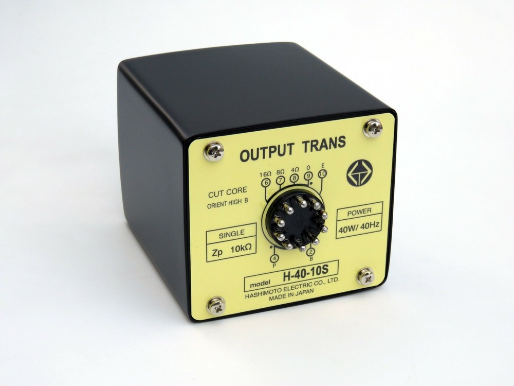 Hashimoto Output Transformer H-40-10S 40W Single 10K/16,8,4 for 845,VT-4C, UV211