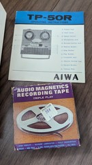 Vintage AIWA TP-50R Tape to Tape Recorder Extra Tape For Parts Microphone
