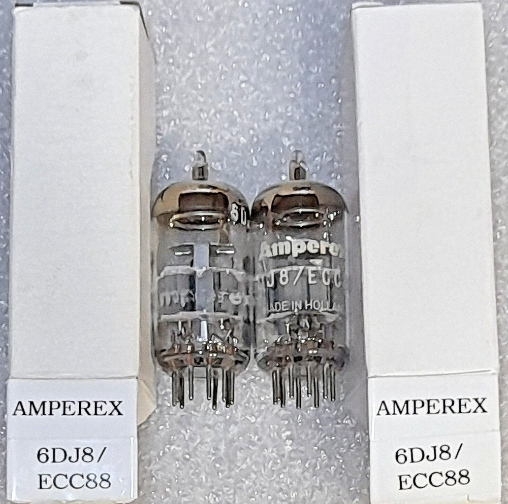 Matched Pair 6DJ8/ECC88 Amperex Vacuum Tubes, TV-7D Tested 85%+ – will combine