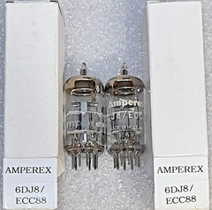 Matched Pair 6DJ8/ECC88 Amperex Vacuum Tubes, TV-7D Tested 85%+ – will combine
