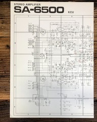 Pioneer SA-6500 Amplifier Fold Out Schematic *Original*