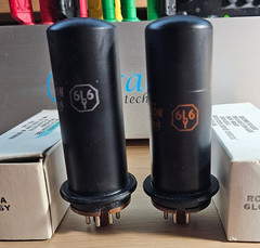 6L6Y MATCHED PAIR RCA AUDIO POWER TUBES NOS NIB *eTRACER* #12B1