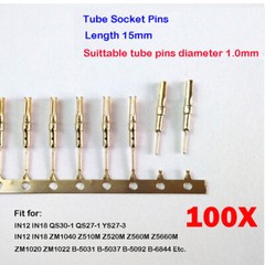 100pcs For Nixie/VFD Tube Socket Pins 1mm Gold Plated IN-12 IN-18 QS30-1 QS27-1