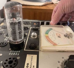 Pair Matsushita made EL34 Power Tubes Strong 10 out of 15 on Orange Tester