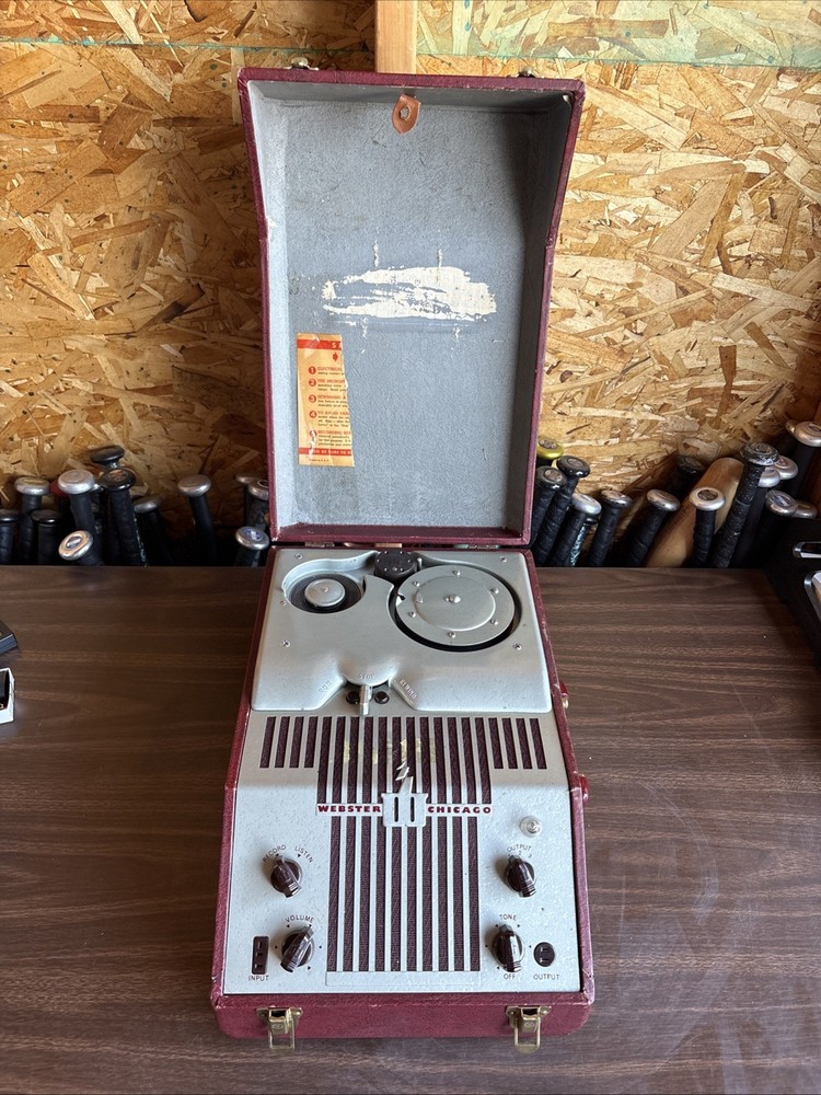 Vintage Webster Chicago Model 80-1 Wire Recorder, Not Tested, No Cord or Mic