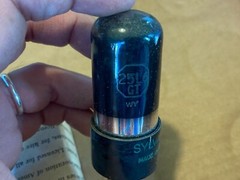 NOS NIB 1948 Sylvania 25L6GT Black Glass Vacuum Tube Guaranteed Made in USA