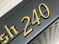 McINTOSH MC240 GOLD/BLACK PLATED LOGO EMBLEM LABEL BADGE – New Reproduction DIY