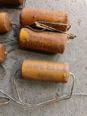 10 NOS Vintage SPRAGUE 72P51 72P52 72P53 400 Volt DC Molded Paper Capacitors