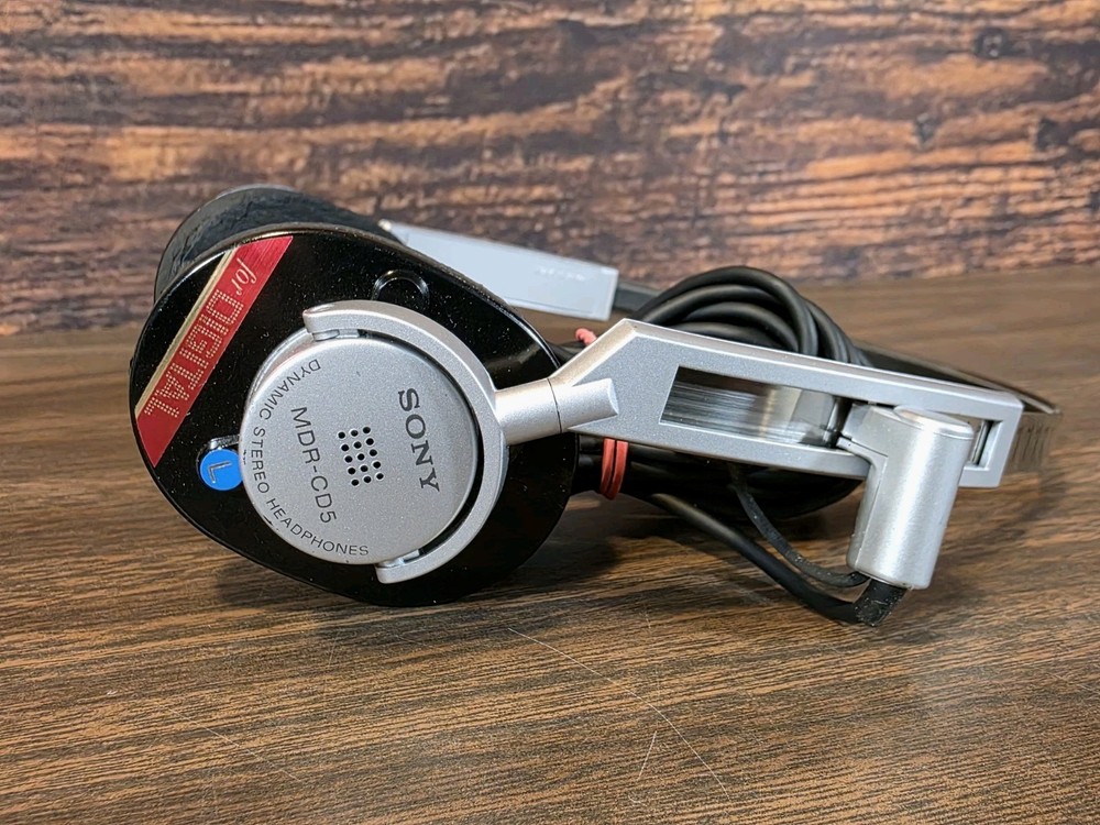 Vintage Sony MDR-CD5 Stereo Headphones Made In Japan Tested Working W/ Manual