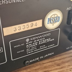 Vintage Kenwood KR-2600 AM FM Integrated Stereo Receiver WORKING!!!