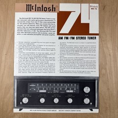 9 McIntosh Sales Brochures MC250 MC300 C29 MA6200 MR74 MC2300 C27 MR78