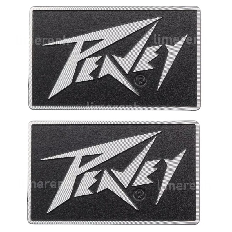 2Pcs PEAVEY Aluminum logo badge replacement piece 58mm X 35mm