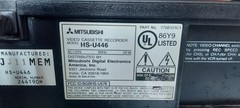Mitsubishi HS-U446 VHS Hi-Fi VCR Video Cassette Recorder Tested No Remote
