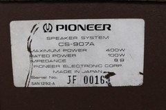 Vintage 1986 Pioneer CS-907A Floor Speakers 4-Way 7 Drivers Imported Japan Rare