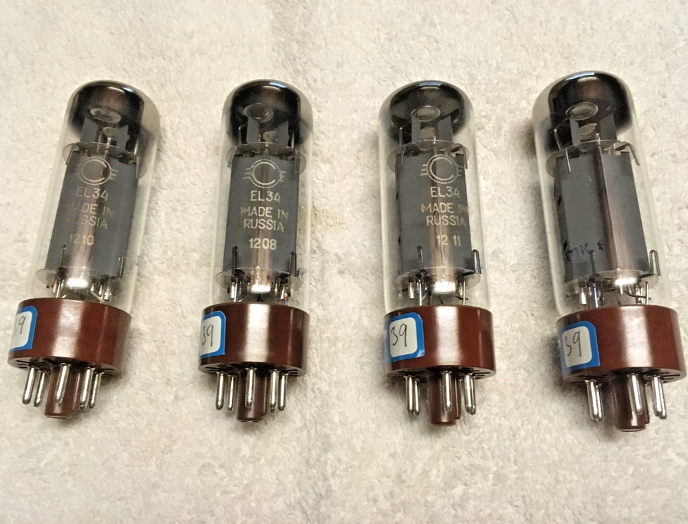 Genuine NOS Svetlana SED Winged C EL34 Matched Quad Tube Set =C= Made In Russia