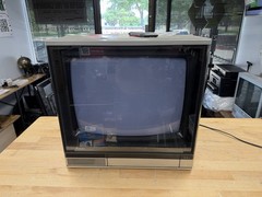 1983 Vintage MITSUBISHI TV Receiver 19″ Model cs-1960r Diamond Working /Remote!