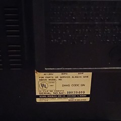 Sears Roebuck Vintage CRT Television 413-1597R AC120V 60Hz 85W Made in Malaysia