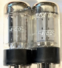 (2) Mullard EICO GZ34 5AR4 Rectifier Tubes TV7 Test 61/61 & 68/63 F32/B8H1 B8J1