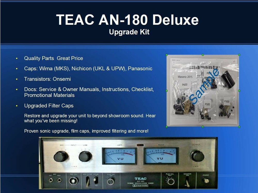 Teac AN-180 Noise Reduction Unit Upgrade Kit Genuine Parts Restoration Guarantee