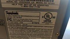 Lot of VCRs and VCR/DVD Combos- None working, models listed -MAKE OFFER!!!!