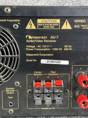 Nakamichi AV-7 Stereo Receiver 560 Watts Dolby Surround Pro Logic